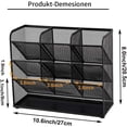 thumbnail image 3 of Mesh Desk Organiser,Multi-Functional Pen Holder,Desktop Stationary Organiser, Pen Storage Rack for School Home Office Supplies, 3 of 7