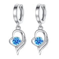 thumbnail image 1 of Pendientes Mujeres Corazón Señoras Pendientes Corazón Eterno Largo Cristal Moda Temperamento Pendientes Colgante, 1 of 5