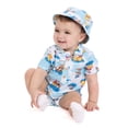 thumbnail image 2 of Winnie the Pooh Baby Boys' Print Cotton Romper and Bucket Hat Set, 2-Piece, Sizes 0/3M-24M, 2 of 7