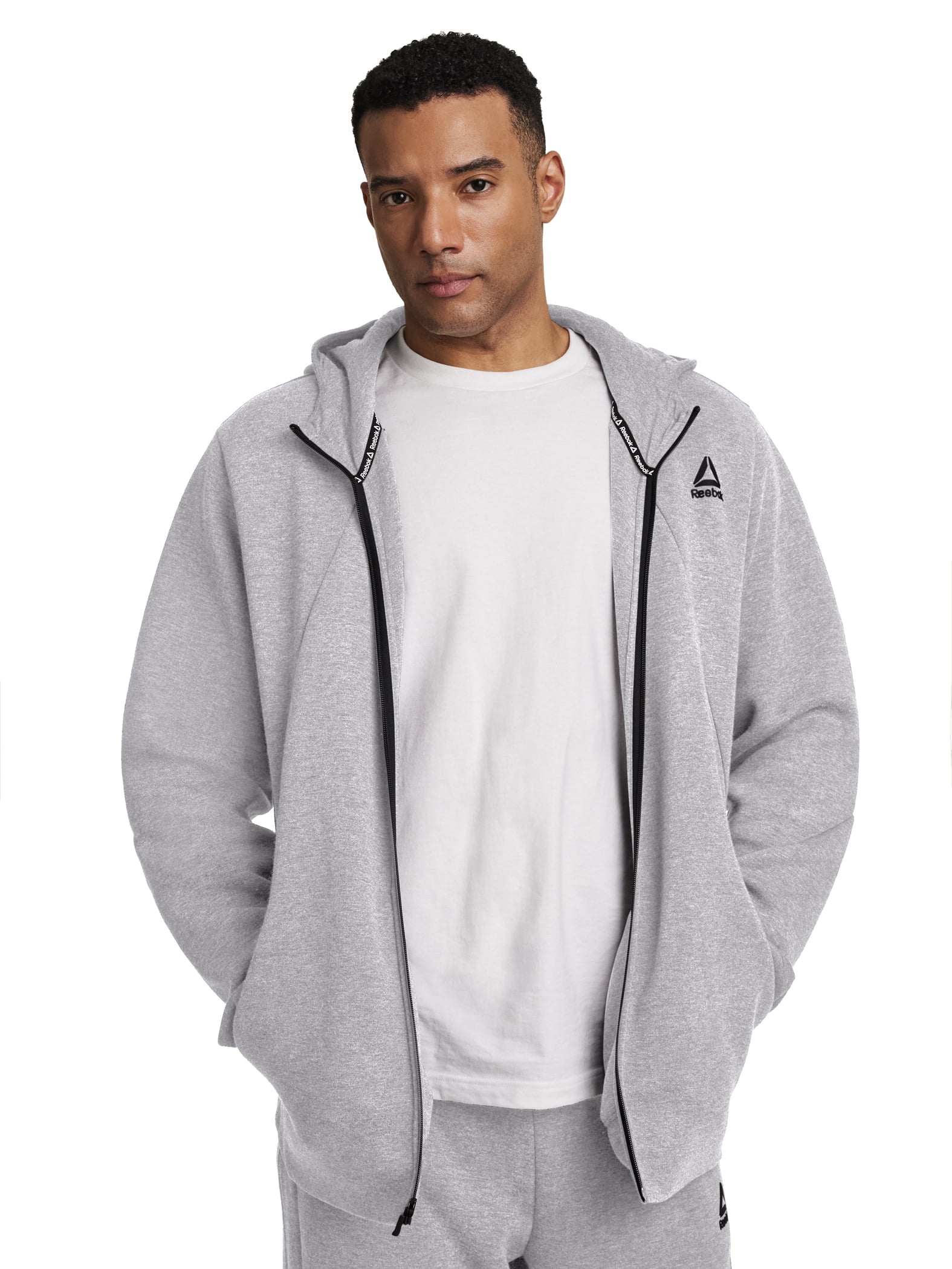 Reebok Mens and Big Mens Momentum Full Zip Hoodie, Sizes XS-5XL