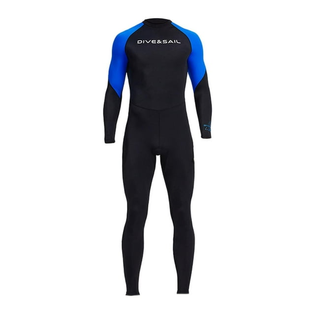Soidarity Men Diving Wetsuit for Water Sports Back Suit Full Body Surf Warm Wet Zip Deportes acuáticos azul SG