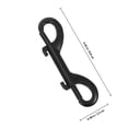 thumbnail image 2 of LOLIPPYY 4Pcs Double Ended Bolt Snap Hook Black Metal Clips for Secure Quick Connection, 2 of 8