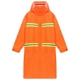 thumbnail image 3 of TiaoBug Men Raincoat Safety Work Rain Gear Waterproof Long Hooded Rain Jacket Coat Poncho Orange 4XL/190, 3 of 7