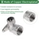 thumbnail image 3 of Accesorios de tubería de cobre electrochapado Unique Bargains 1/2" hembra x 1/2" macho, accesorio de codo roscado interno externo 1.57" 2 piezas, 3 of 7