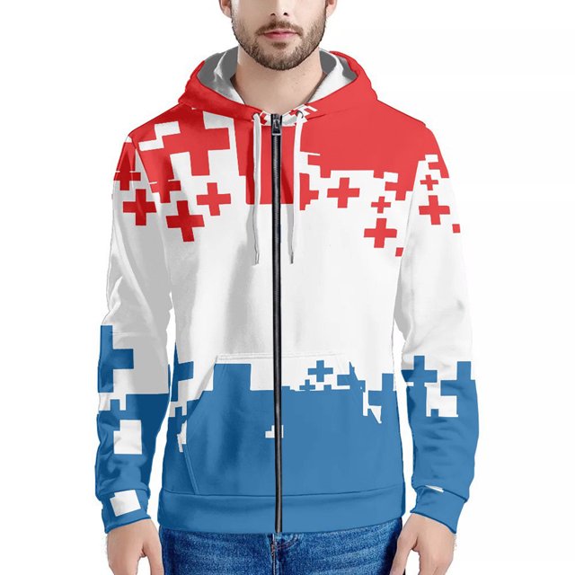 2022 Qatar Football World Cup Zip Hooded Sweater Netherlands Spain Brazil Fans Cheering Jacket
