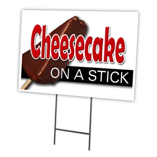 SignMission C-2436 Cheesecake On A Stick 24 x 36 in. Cheesecake on A Stick Yard Sign & Stake