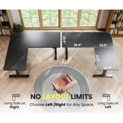 L-shaped Standing Desk – Adjustable Height Electric Desk With Memory Controller