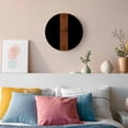 thumbnail image 3 of Wall Clock Brown Black Clocks PVC Silent Non-Ticking Battery Operated Decorative Boho Style Round Clock for Home Living Room Kitchen Bedroom Office School Wall Decor 10 Inch, 3 of 9