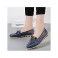 thumbnail image 6 of Gomelly Womens Nursing Shoes Bow Loafers Comfort Moccasins Nonslip Flats Driving Kitchen Boat Shoe Deep Blue 5, 6 of 8