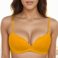 thumbnail image 2 of Sngxgn Women's Bra Wireless T-Shirt Bra(Yellow,L), 2 of 4