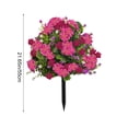 thumbnail image 3 of Xecvkr Outdoor Simulation Flower Ground Arrangement Patio Begonia Artificial Potted Plants Fake Bouquet Maintenance Free Decoration Easy Setup All Year 1 Piece Hot Pink, 3 of 9