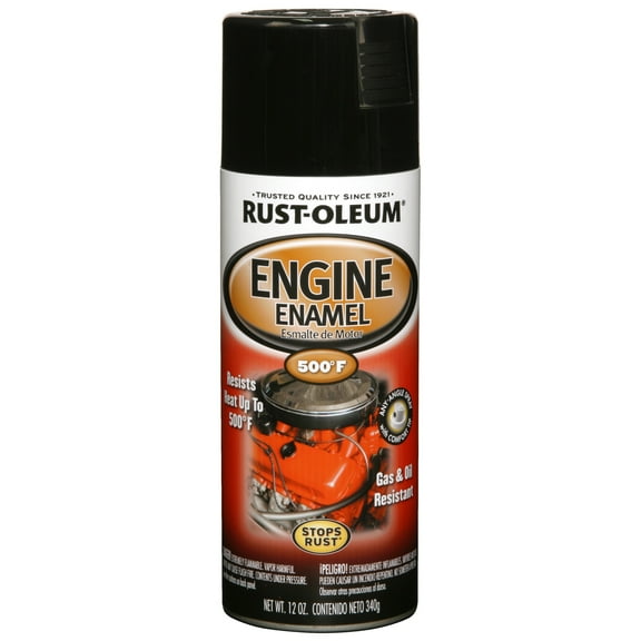 6 Pack, Black, Rust-Oleum Automotive Engine Enamel Gloss Spray Paint-248932, 12 oz