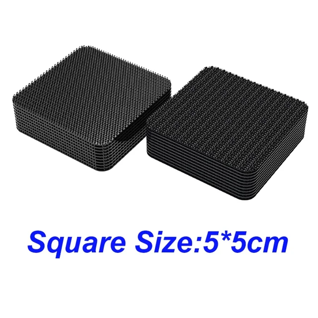 100/2Pcs Car Floor Mats Invisible Fixed Stickers Non-slip High Temperature Resistant Tape Double-sided Adhesive Fastener Tapes Square 2Pcs