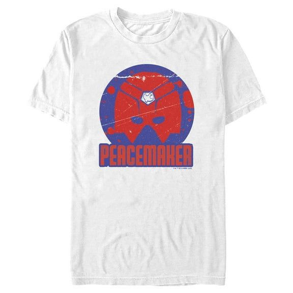 Men's Peacemaker Helmet Logo  Graphic Tee White Small