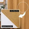 thumbnail image 3 of Quality Home Linen Blend Blackout Curtains - Antique Bronze Grommets - 52" W x 84" L - Mustard (Single Panel), 3 of 4