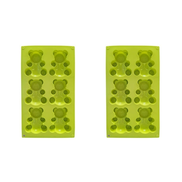 Advancent 2 uds moldes animales pastel antiadherente molde para hornear postres pequeños pudín utensilios para hornear utensilios de cocina Herramientas y accesorios para hornear Verde