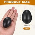 thumbnail image 2 of Uxcell 3 Pcs Egg Shakers, Plastic Musical Eggs Maracas Hand Percussion Instruments for DIY Painting Music Learning Easter Party Performance, Black, 2 of 6