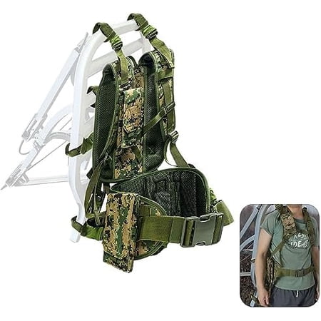 Tree Stand Carrier Backpack with Padded Straps 8 Connection Points & 3 Pockets Lightweight & Quiet Universal Treestand Accessories$$Other