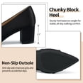 thumbnail image 5 of Ecetana Women's Chunky Heel Pumps Pointed Toe Bow Knot Heel Dress Shoes for Wedding Party Daily, 5 of 6