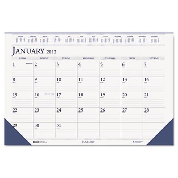 House of Doolittle  Compact 2 Color Desk Pad the product will be for the current year