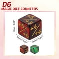 thumbnail image 2 of Juego de 24 contadores de dados mágicos, set de dados de token de vida D6 de acrílico, 2 estilos, 2 of 6
