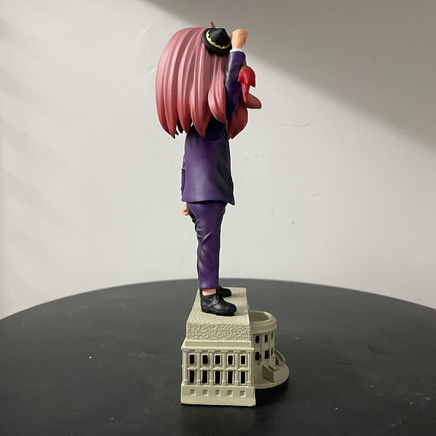 Anya Figure, Suit Anya Forger Cos President Anime Figures 18cm/7.1inch Handmade PVC Cartoon Manga Character Decoration Craft Gift