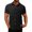 Black, variant on Men Solid Button Down Beach Shirts Short Sleeve Loose Tops Holiday Blouse Tee Handsome Casual Shirt Black L
