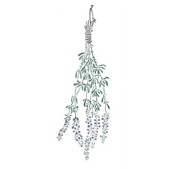 Hanging Lavendar Wall Stencil - DEE398 by DeeSigns