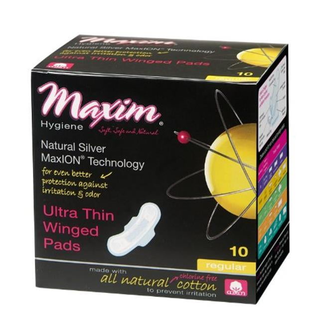 Maxim Hygiene Products 12311101 MaxION Natural Ultra Thin Winged Pad