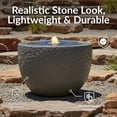 thumbnail image 3 of Sunnydaze Indoor/Outdoor Oval Bowl Polystone Bubble Fountain - Gray, 3 of 10