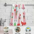 thumbnail image 4 of Coolnut Christmas Red Hat Llamas Hand Towels 2 PCS, Xmas Pink Animals Kitchen Towel Ultra Soft and Highly Absorbent,Decorative Fingertip Face Towel for Bathroom Hotel, 28.3"x 14.4", 4 of 5
