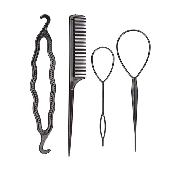 Hair Loop Styling Tools Set with Tail Combs Ponytail Hair Tool Harirdressing Tool
