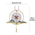 thumbnail image 2 of Reloj de arte de lujo ligero de estilo europeo, decoración for sala de estar, porche, reloj de pared, reloj silencioso creativo con forma de ciervo, 2 of 8