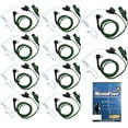 thumbnail image 6 of 2-Wire Headset for Bearcom BC10, BC20, BC90, BC95, BC120, BC130 by Maximalpower (2 Pack) Camouflage color headset with Clear Coil Tube, Earbud, and PTT Mic M1 Plug Kevlar, 6 of 9