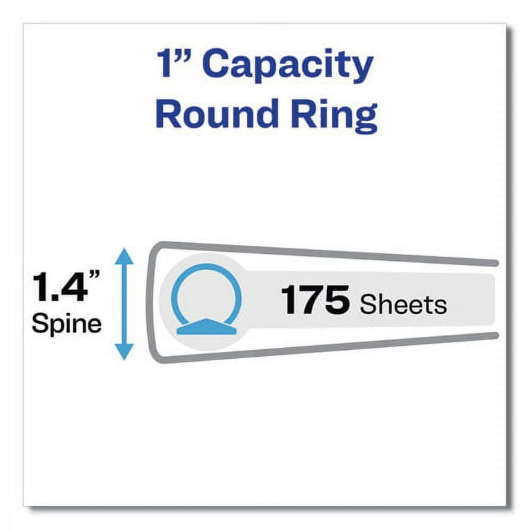 Legal Durable Non-View Binder with Round Rings, 3 Rings, 1 Legal Durable Non-View Binder with Round Rings, 3 Rings, 1