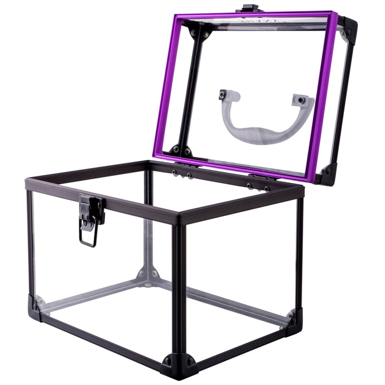 Clear Extra Large Cosmetic Train Case with Secure Closure photo 5