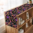 thumbnail image 6 of Table Runners 72 Inches Long Dress Scarves, Watercolor Flowers Farmhouse Kitchen/Dining Table Runner, Coffee Tablerunners, Retro Spring Floral Botanical Leaves Black 14x72 Inch, 6 of 9