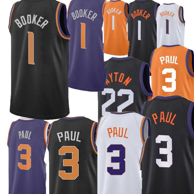 NBA_ jersey Men Basketball Jersey Women Youth Devin Booker 1# Chris Paul 3#  Mikal Bridges 25# Deandre Ayton 22# Nash 13 City''nba''jerseys 