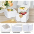 thumbnail image 2 of Cajas para Postres, Cajas Individuales para Cupcakes, Cajas de Panadería Blancas con Ventana, Adecuado para Pasteles, Dulces, Galletas, Chocolates, etc., 2 of 4