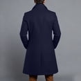 thumbnail image 6 of Danhjin Trench Coats for Men Long Open Front Lapel Long Jackets Long Sleeve Fall Winter Overcoats Business Casual Going out Fashion Outwear, 6 of 6