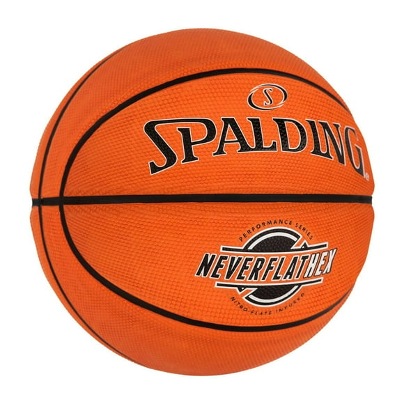Spalding Neverflat Hexagrip Basketball, Orange, Size 7, 29.5”