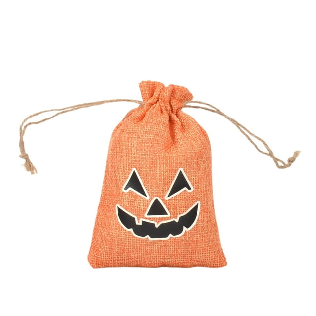 Halloween Drawstring Bags Colorful Burlap Candy Pouch For Jewelry Storage Party