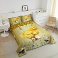 thumbnail image 4 of Chicken Comforter Set Yellow Sequin Fluid Art Bed Set,Crystal Diamond King Bedding Set,Farm Animals Quilt Set Farmhouse Chick Cock Western Decor, 4 of 7