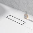 thumbnail image 1 of Bernkot Linear Shower Drain 12" Tile Insert Drain Grate Brushed 304 Stainless Steel with Hair Strainer Thread Adapter Fits US Flange Drain Base System, 1 of 4
