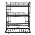 thumbnail image 4 of Bellemave Triple Bunk Bed with Trundle, Metal Twin Over Twin Over Twin Bunk Bed with 2 Ladders, Heavy Duty Convertible 3 Bunk Bed for Bedroom（Black), 4 of 9