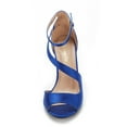 thumbnail image 3 of Dream Pairs Women's Fashion Ankle Strap Open Toe Stilettos Wedding Party Heel Sandals NILE ROYAL/BLUE Size 6.5, 3 of 3