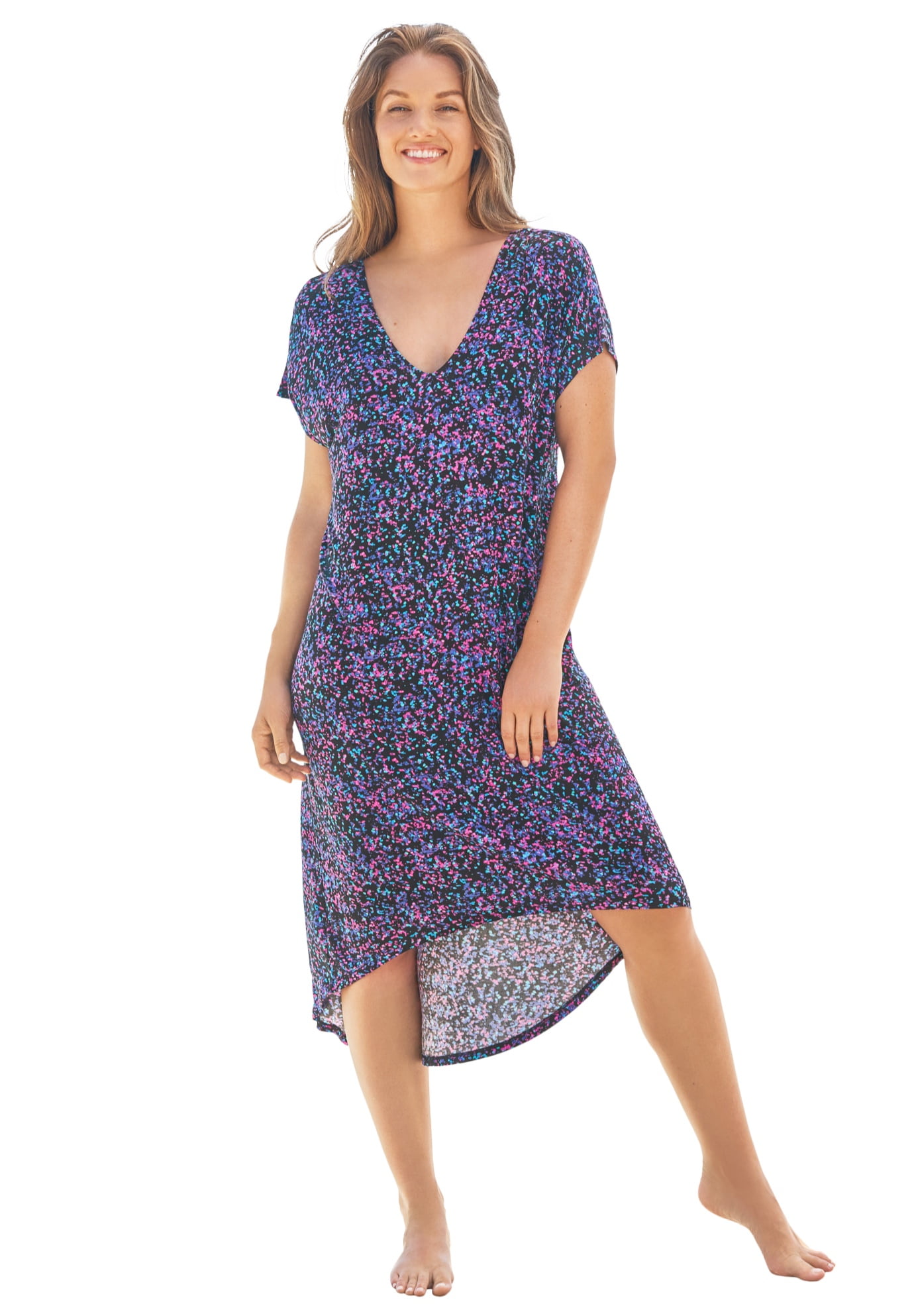 Swimsuitsforall Swimsuits for All Women's Plus Size HighLow Cover Up