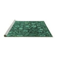 thumbnail image 2 of Ahgly Company Machine Washable Indoor Rectangle Abstract Turquoise Blue Modern Area Rugs, 8' x 10', 2 of 4