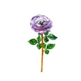 thumbnail image 2 of JWshufel Valentine Gift Crystal Rose Keepsake Ornament Eternal Love Glass Flower with Rhinestone Accented Leaves and Golden for Girlfriend Wife Birthday Wedding Home Decor Purple 9.4x2.8in, 2 of 6