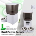 thumbnail image 4 of Smart Camera Automatic Cat Feeder for 2 Cats, 5L Food Dispenser with 2 Stainless Steel Bowl,Timed Programmable 1-6 Meals Control, Dual Power Supply,10s Meal Call, APP Control, 4 of 9